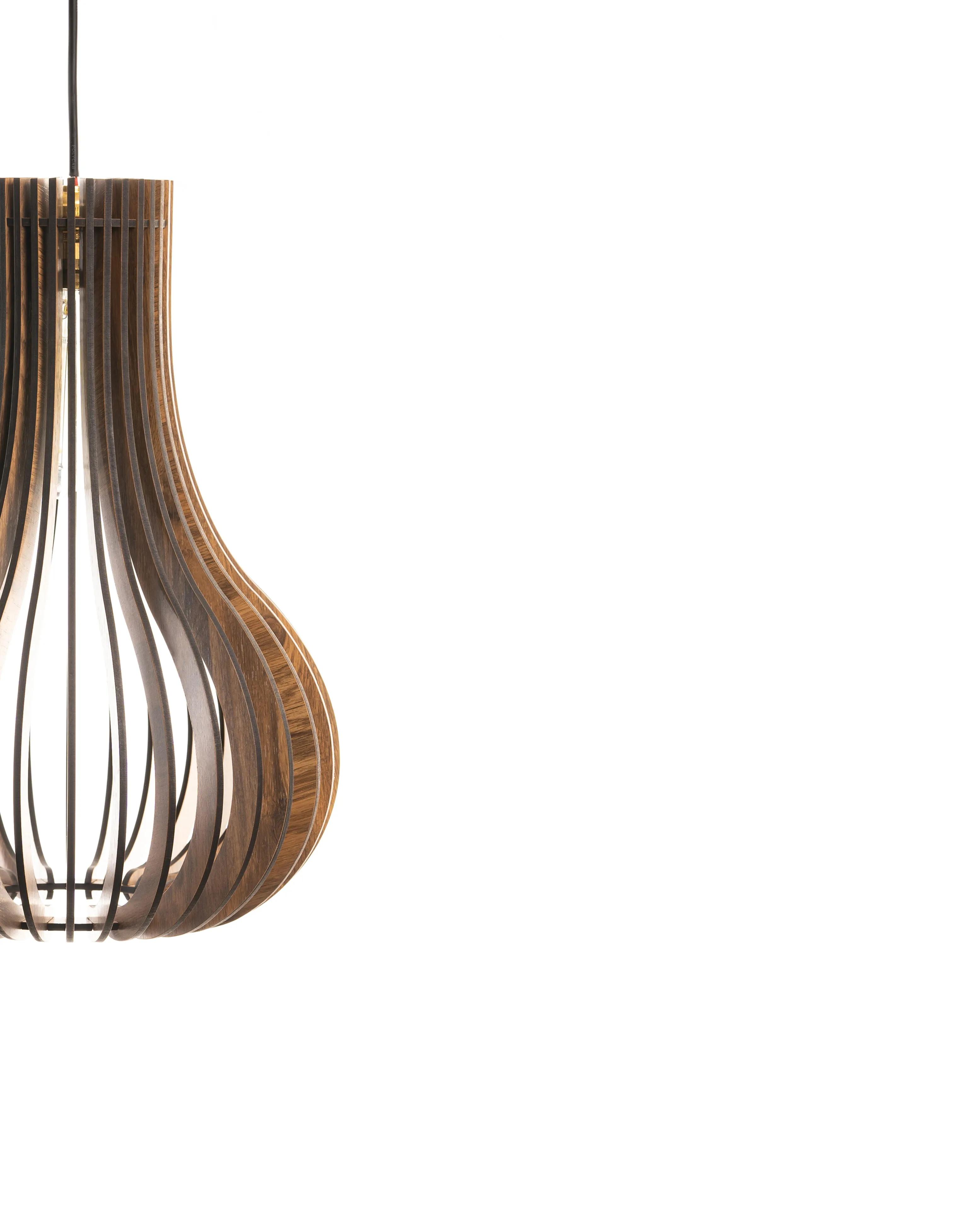 Barua  Ceiling Pine Wood Lamp