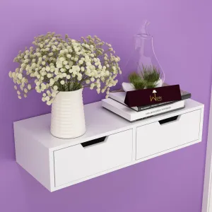Wooden Twist Exclusively Launched Engineered Wood Wall Shelf with Drawer